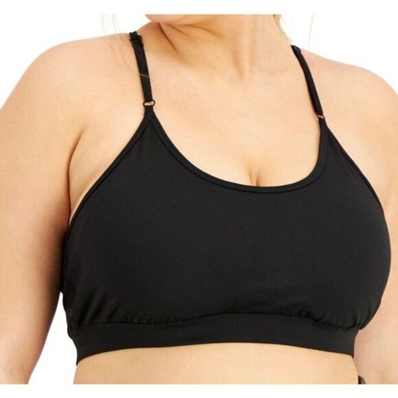 ID Ideology Womens Plus Size Low Impact Sports Bra Black 3X - Picture 1 of 3
